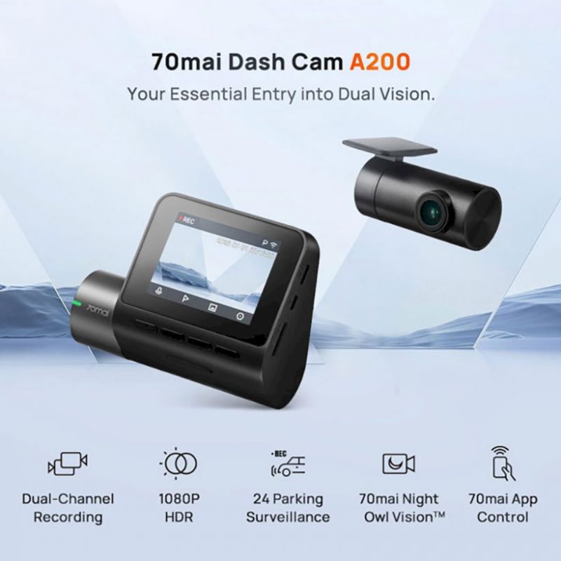 Відеореєстратор 70mai Dash Cam A200 + Rear Cam RC11 Set ― ForActive