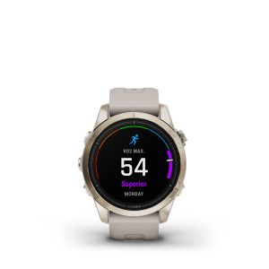 Garmin Epix Pro gen 2 Sapphire Edition 42 мм золотавий зі світло-бежевим ремінцем