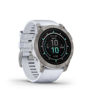 Garmin epix Pro gen 2 Sapphire Edition 51 мм титановий з білим ремінцем