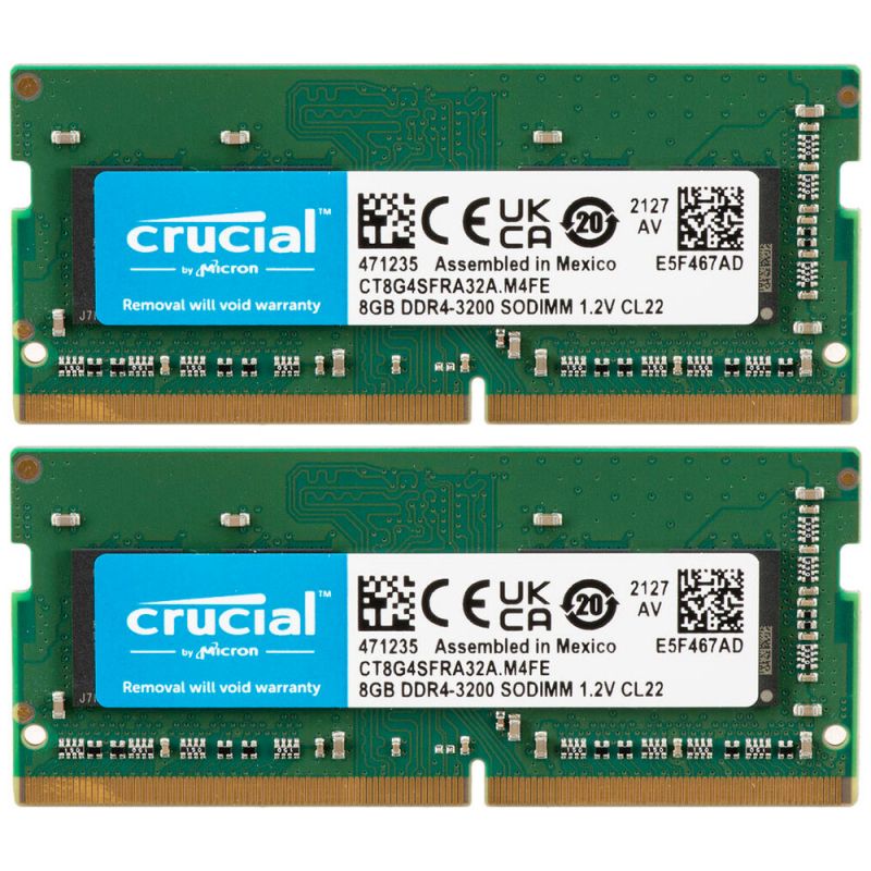 Пам'ять для ноутбуків Crucial 16 GB (2x8GB) SO-DIMM DDR4 3200 MHz ― ForActive