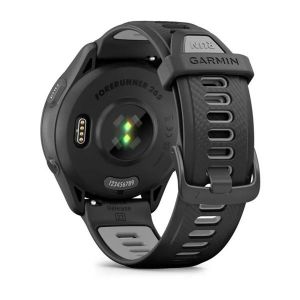 Garmin Forerunner 265 з чорним корпусом та чорним/сірим силіконовим ремінцем