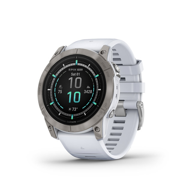 Garmin epix Pro gen 2 Sapphire Edition 51 мм титановий з білим ремінцем ― ForActive