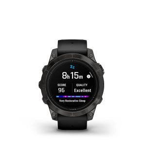 Garmin Epix Pro gen 2 Sapphire Edition 47 мм титановий сірий карбон DLC з чорним ремінцем