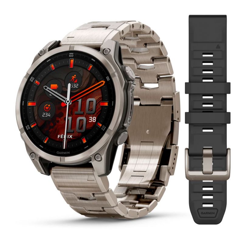 Garmin fenix 8  47мм AMOLED Sapphire Titanium з титановим браслетом ― ForActive