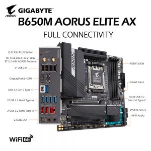 Материнська плата GIGABYTE B650M AORUS ELITE AX