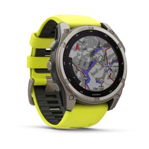 Garmin Fenix 8 47 мм Sapphire Solar титановий з жовто-графітовим ремінцем