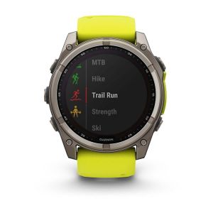 Garmin Fenix 8 47 мм Sapphire Solar титановий з жовто-графітовим ремінцем