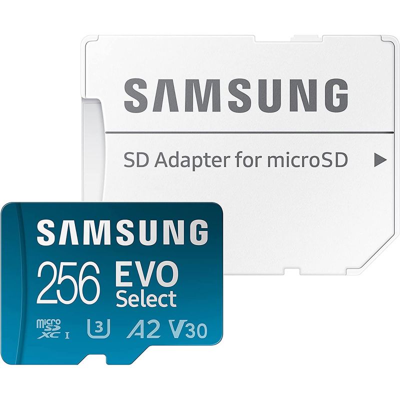 Карта пам'яті Samsung 256 GB microSDXC UHS-I U3 V30 A2 EVO Select + SD Adapter ― ForActive