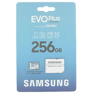 Карта пам'яті Samsung 256 GB microSDXC Class 10 UHS-I U3 EVO Plus + SD Adapter