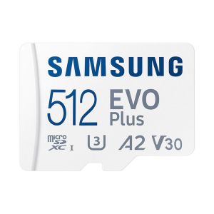Карта пам'яті Samsung 512 GB microSDXC UHS-I U3 V30 A2 EVO Plus + SD Adapter