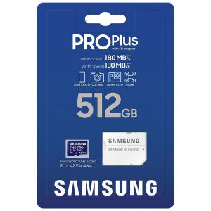 Карта пам'яті Samsung 512 GB microSDXC UHS-I U3 V30 A2 PRO Plus 2023