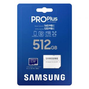Карта пам'яті Samsung 512 GB microSDXC UHS-I U3 V30 A2 PRO Plus