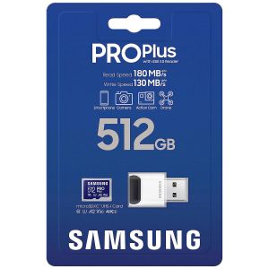 Карта пам'яті Samsung 512 GB microSDXC UHS-I U3 V30 A2 PRO Plus 2023 + Reader