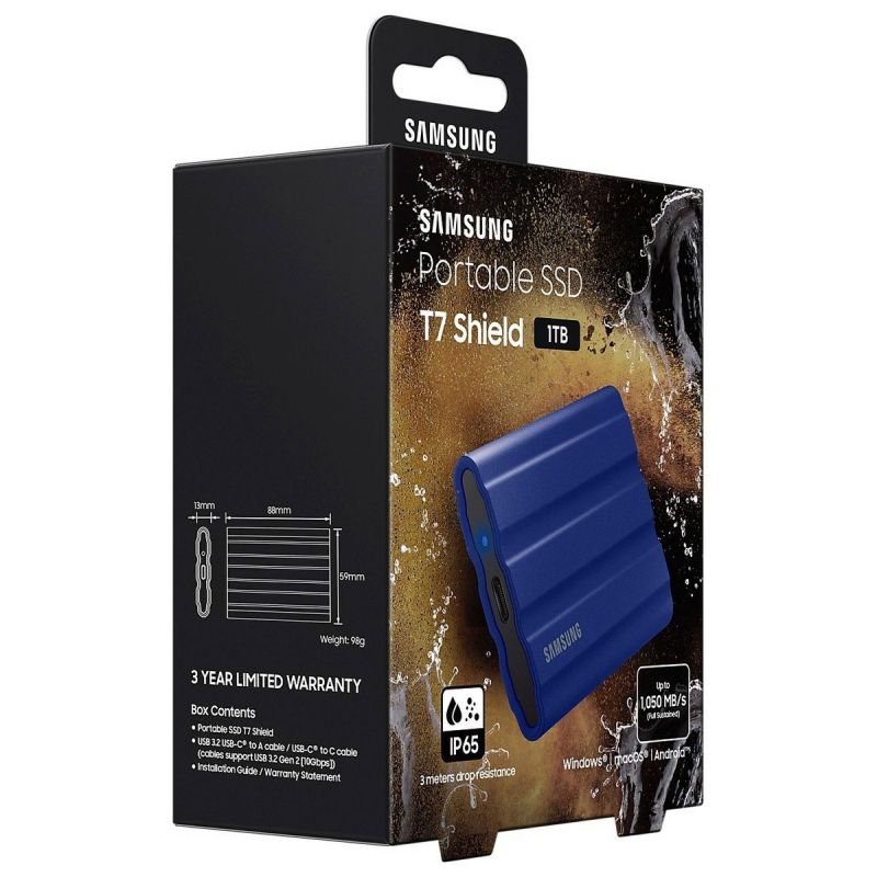 SSD накопичувач Samsung T7 Shield 1 TB Blue ― ForActive