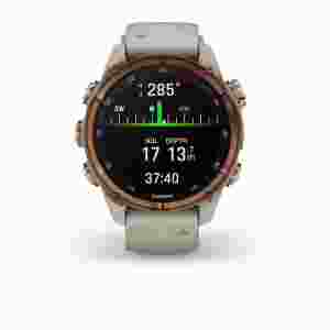 Garmin Descen Mk3i  43 мм бронзовий PVD титановий з силіконовим ремінцем кольору французький сірий