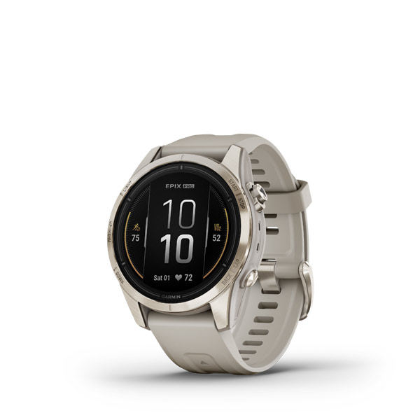 Garmin Epix Pro gen 2 Sapphire Edition 42 мм золотавий зі світло-бежевим ремінцем ― ForActive