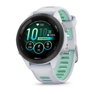 Garmin Forerunner 265S з чорним безелем, білим корпусом та силіконовим ремінцем білий/Neo Tropic