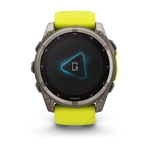 Garmin Fenix 8 47 мм Sapphire Solar титановий з жовто-графітовим ремінцем