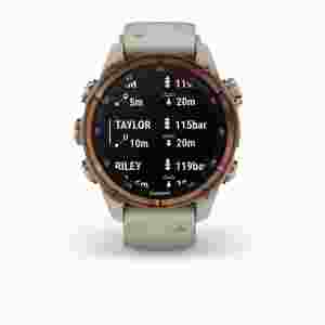 Garmin Descen Mk3i  43 мм бронзовий PVD титановий з силіконовим ремінцем кольору французький сірий