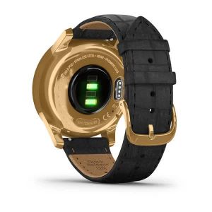 Garmin vivomove Luxe золотавий 24K з чорним ремінцем з італійської шкіри