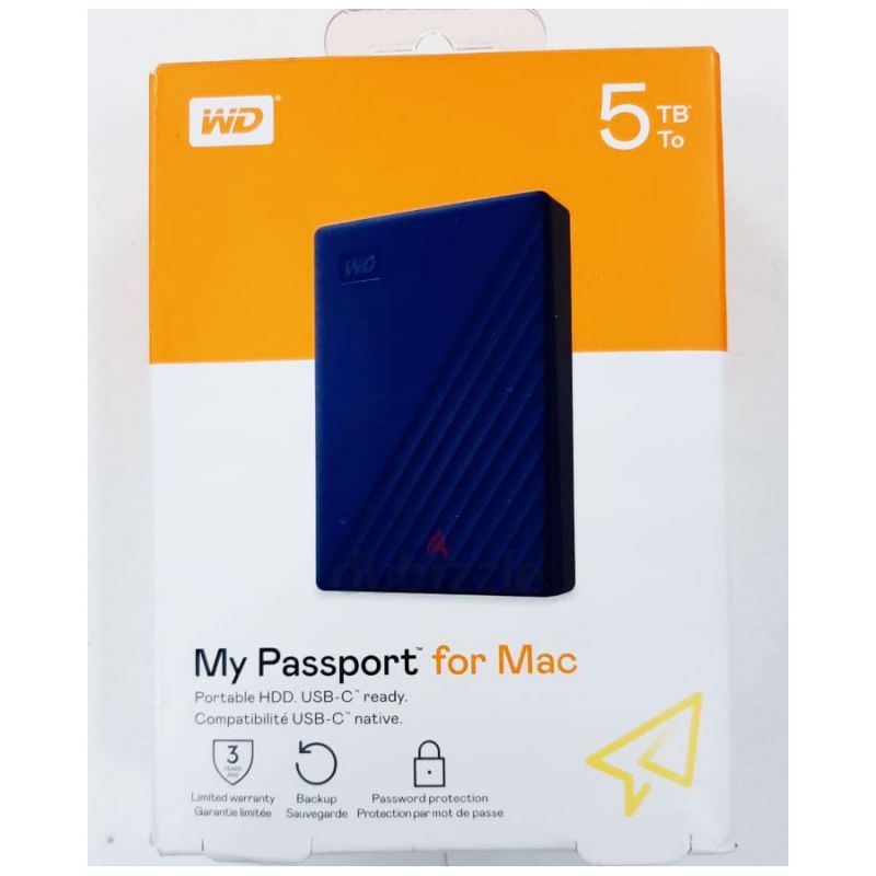 Жорсткий диск WD My Passport 5 TB Mac Blue ― ForActive