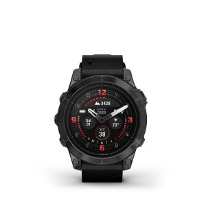 Garmin Epix Pro gen 2 Sapphire Edition 47 мм титановий сірий карбон DLC з чорним шкіряним ремінцем