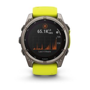 Garmin Fenix 8 47 мм Sapphire Solar титановий з жовто-графітовим ремінцем