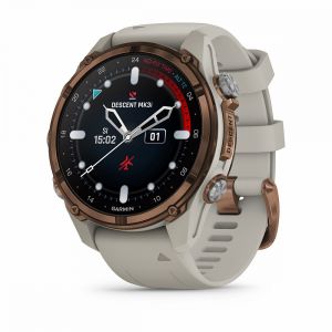 Garmin Descen Mk3i  43 мм бронзовий PVD титановий з силіконовим ремінцем кольору французький сірий