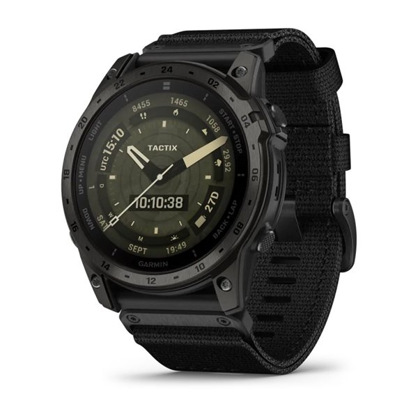 Garmin tactix 7 – AMOLED Edition з адаптивним кольоровим екраном, чорний з нейлоновим ремінцем ― ForActive