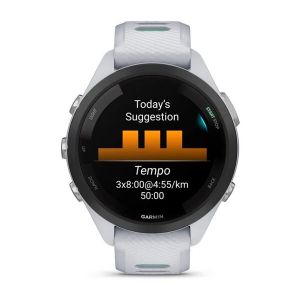 Garmin Forerunner 265S з чорним безелем, білим корпусом та силіконовим ремінцем білий/Neo Tropic